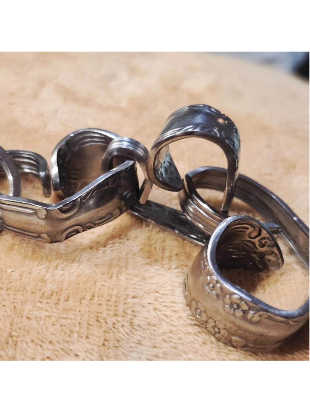 Triple heart Keychain Silverwear Accessory Handmade